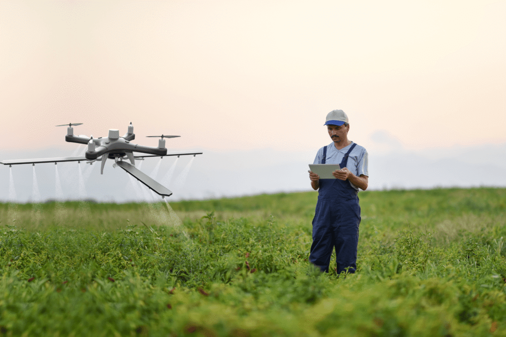 Un agriculteur des Alpes Maritimes en formation drone financée par le dispositif VIVEA