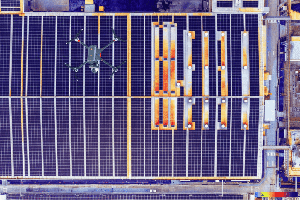 Inspection thermographique de panneaux solaires avec drone en Provence-Alpes-Côte d’Azur
